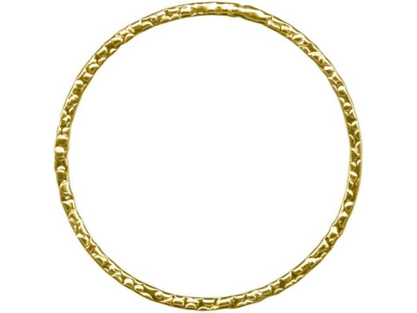 12kt Gold-Filled Jewelry Link, Textured, Round, 25mm (Each)