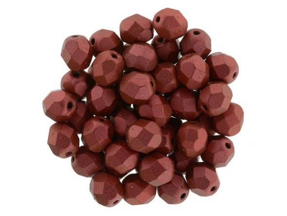 Fire-Polish 6mm : Matte - Metallic Lava (25pcs)