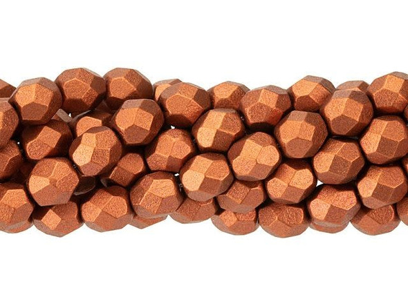 Add a touch of timeless elegance to your jewelry creations with these exquisite Czech Glass 6mm Matte - Metallic Antique Copper Fire-Polish Bead Strands by Starman. Each beautifully crafted bead is adorned with small facets that shimmer and sparkle, creating a mesmerizing effect as they catch the light. Whether you're designing a necklace, bracelet, or earrings, these versatile beads are the perfect choice. Embrace your creative spirit and let these beads adorn your one-of-a-kind creations. With their classic appeal, these beads will effortlessly elevate any jewelry design you have in mind. Unleash your inner artist and transform your jewelry collection with these alluring beads.