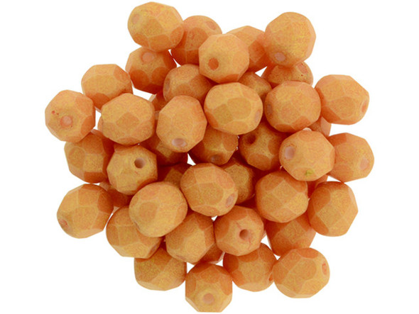 Fire-Polish 6mm : Pacifica - Tangerine (25pcs)