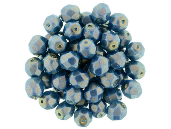 Fire-Polish 6mm : Halo Ethereal - Azurite (25pcs)