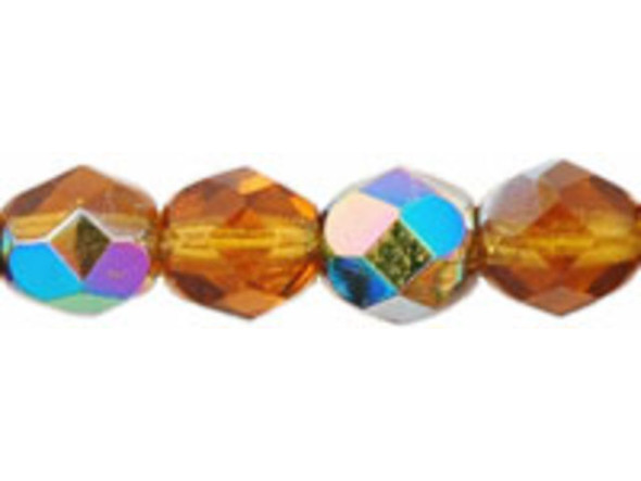 Fire-Polish 6mm : Dk Topaz - Vitral (25pcs)