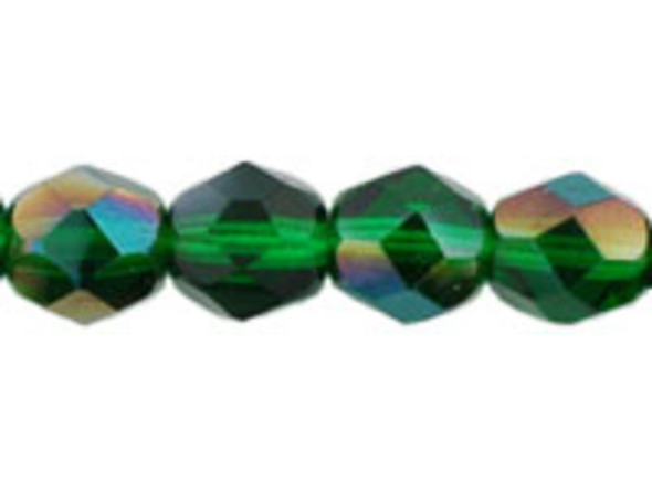 Fire-Polish 6mm : Emerald - Celsian (25pcs)