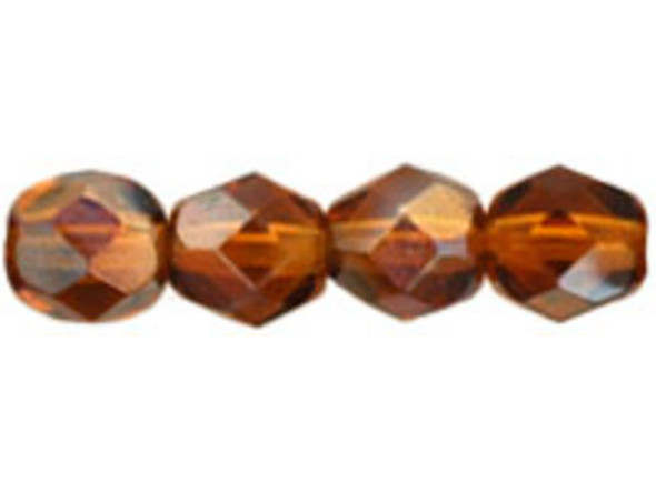 Fire-Polish 6mm : Dk Topaz - Celsian (25pcs)