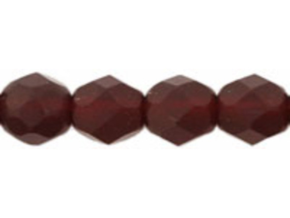 Fire-Polish 6mm : Matte - Ruby (25pcs)