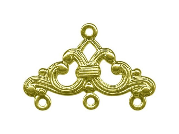 17x25mm Raw Brass Triangle Filigree (12 Pieces)