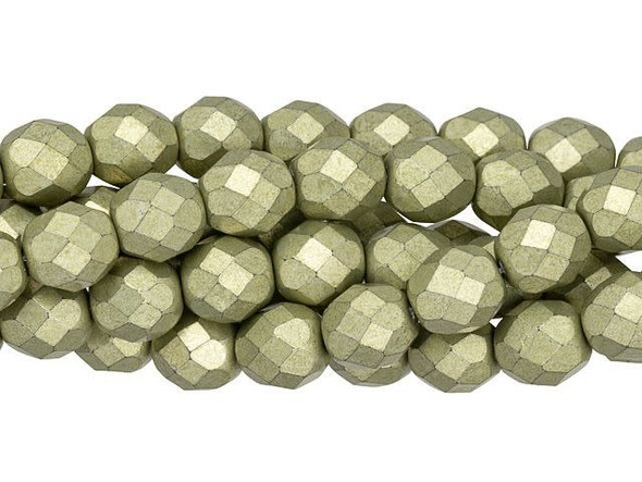 Fire-Polish 8mm : ColorTrends: Saturated Metallic Limelight (25pcs)