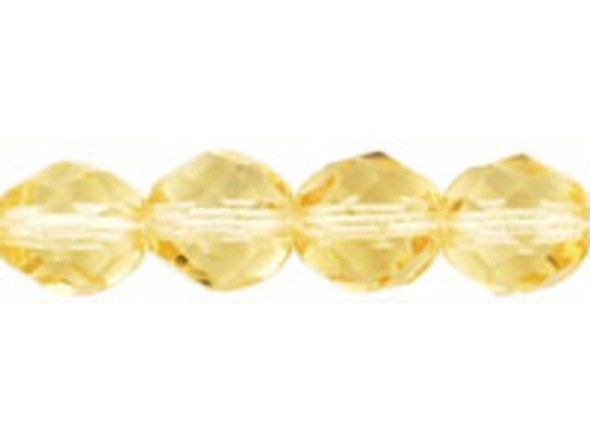 Fire-Polish 8mm : Lt Topaz (25pcs)