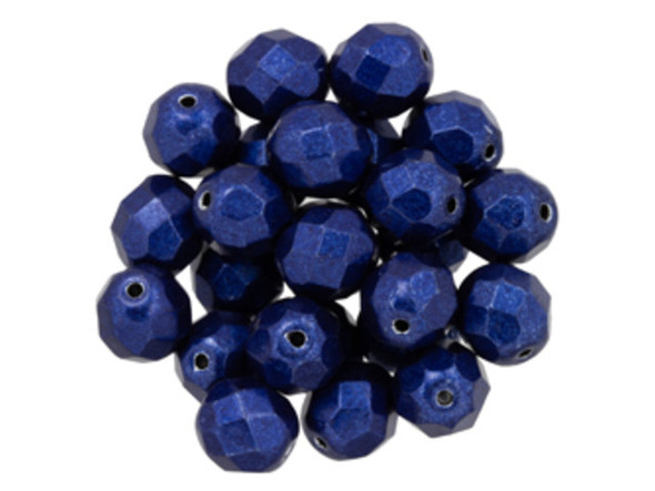 Fire-Polish 8mm : ColorTrends: Saturated Metallic Galaxy Blue (25pcs)