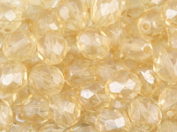 Fire-Polish 8mm : Luster - Transparent Champagne (25pcs)