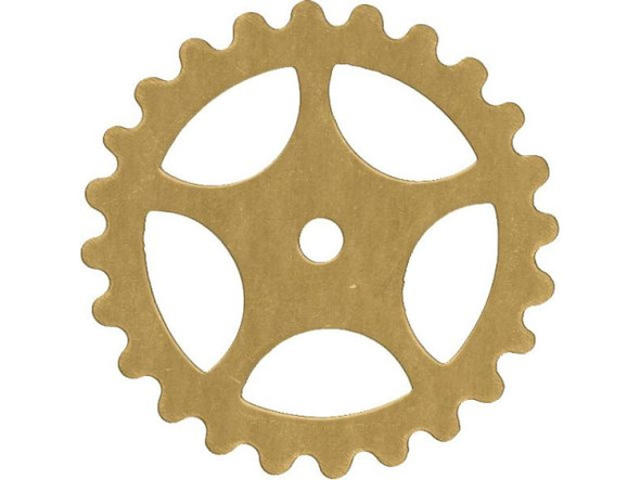 25mm Sprocket Blank - Raw Brass (12 Pieces)