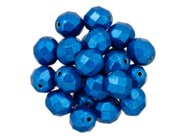 Fire-Polish 8mm : ColorTrends: Saturated Metallic Evening Blue (25pcs)