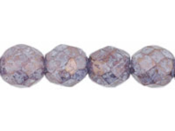 Fire-Polish 8mm : Luster - Stone Amethyst (25pcs)