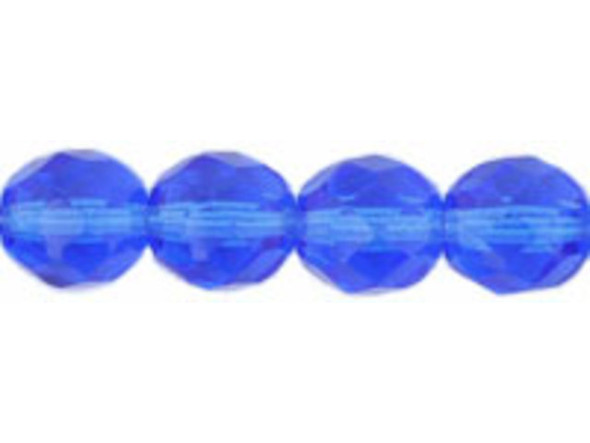 Fire-Polish 8mm : Sapphire (25pcs)