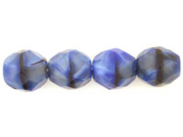 Add a cool touch of blue and waves of dimension to your handmade jewelry with these Blue Tiger's Eye Fire-Polish Beads. Each tiny faceted glass round bead showcases a mesmerizing twist of dark indigo and light cobalt tones, creating a striking visual effect. Perfect as spacers in a bracelet or necklace, these beads reflect a glossy shine that will make your designs truly eye-catching. Handmade with care, each strand includes approximately 25 beads, ensuring uniqueness and variation. Elevate your creativity with these 8mm beads and bring a captivating beauty to your DIY craft projects.