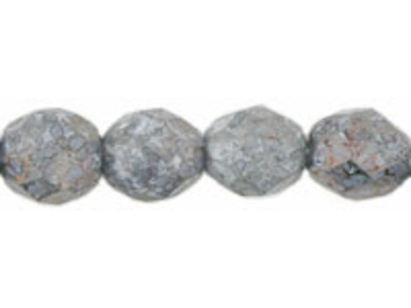 Fire-Polish 8mm : Luster - Stone Gray (25pcs)