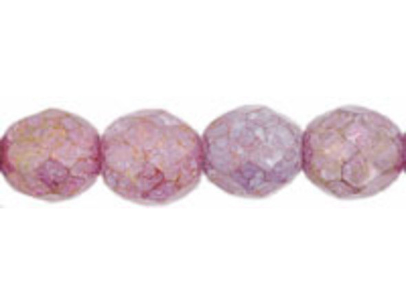 Fire-Polish 8mm : Luster - Stone Pink (25pcs)