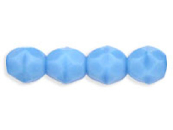 Fire-Polish 8mm : Sky Blue Coral (25pcs)