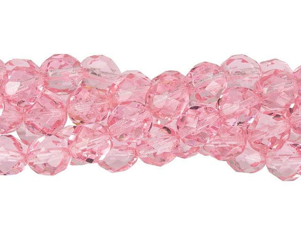 Add a touch of enchantment to your jewelry creations with the captivating Czech Glass 8mm Pink Fire-Polish Bead Strand by Starman. These mesmerizing beads boast a radiant shine that catches the light from every angle, while their diamond-shaped facets add a delightful texture. These versatile beads are perfect for creating matching jewelry sets, whether it's a dazzling necklace, a stunning bracelet, or a pair of elegant earrings. Elevate your designs with the timeless charm of these classic fire-polished beads.