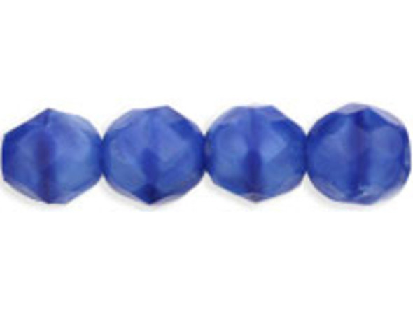 Fire-Polish 8mm : Dk Blue Coral (25pcs)