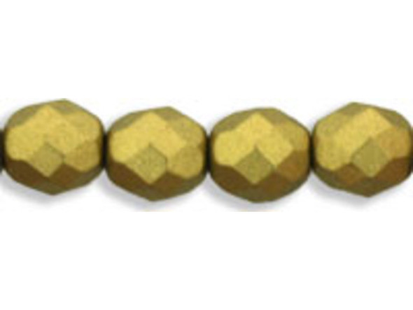 Fire-Polish 8mm : Matte - Metallic Aztec Gold (25pcs)