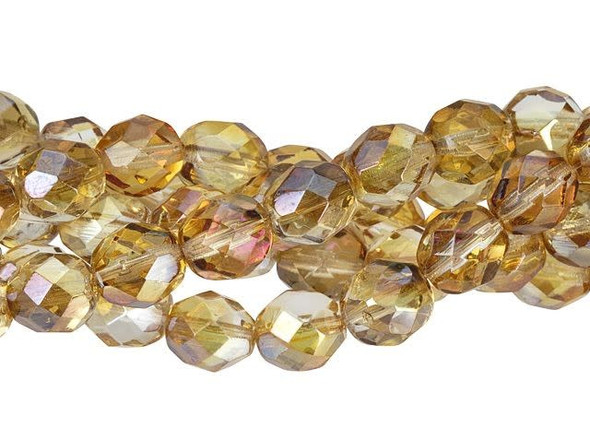 Fire-Polish 8mm : Crystal - Celsian (25pcs)