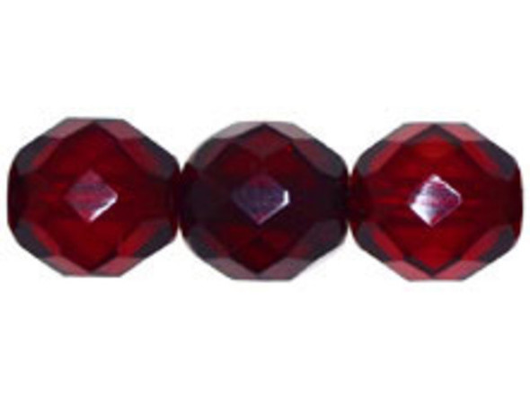 Fire-Polish 10mm : Ruby (25pcs)