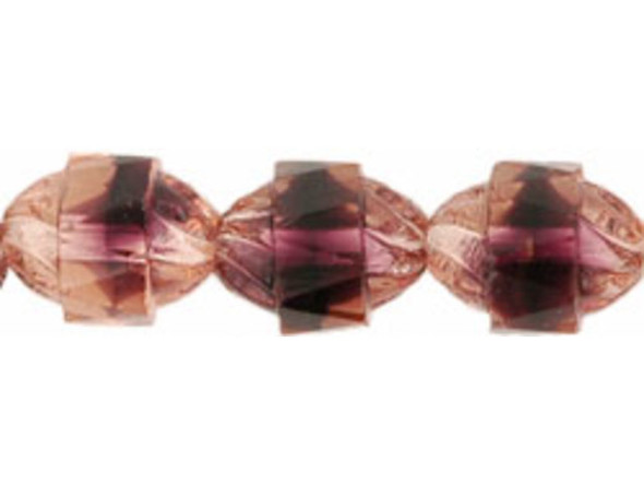 Antique Style Faceted 10 x 8mm - Oval : Rosaline/Amethyst (25pcs)
