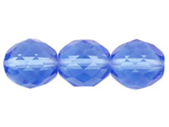 Fire-Polish 10mm : Med Sapphire (25pcs)