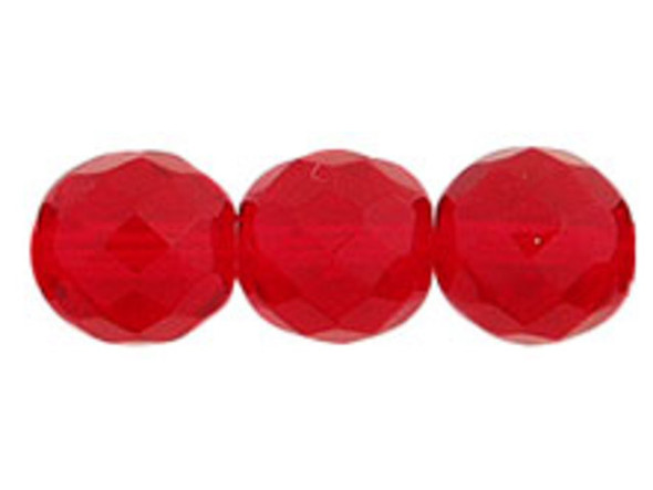 Fire-Polish 10mm : Siam Ruby (25pcs)