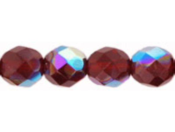 Fire-Polish 8mm : Ruby AB (25pcs)