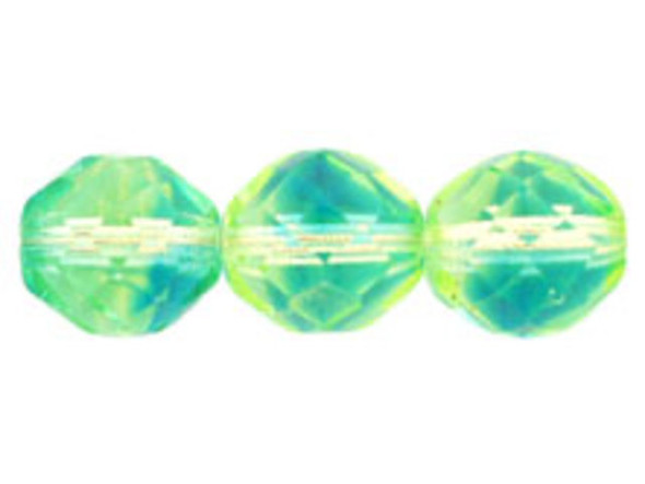 Fire-Polish 10mm : Green/Blue (25pcs)