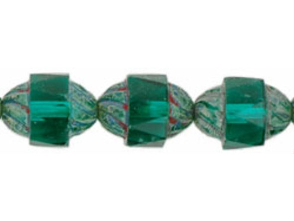 Antique Style Faceted 10 x 8mm - Oval : Emerald (25pcs)