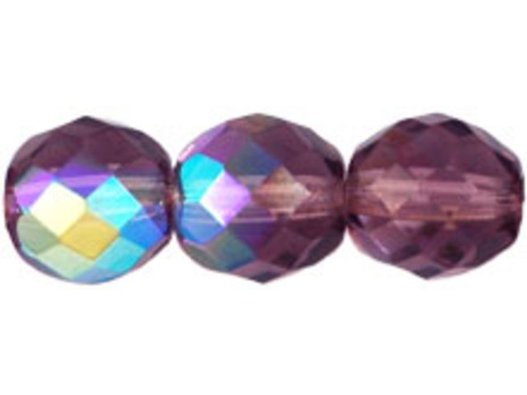 Fire-Polish 10mm : Lt Amethyst AB (25pcs)