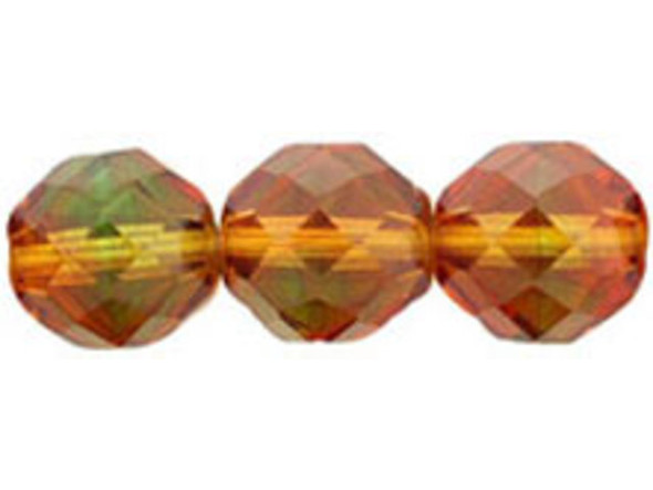 Fire-Polish 10mm : Topaz/Green (25pcs)