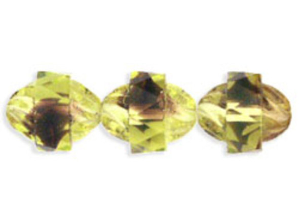 Antique Style Facetted 12 x 9mm - Oval : Olivine/Amethyst (25pcs)