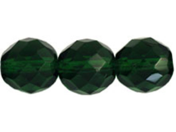 Fire-Polish 12mm : Green Emerald (25pcs)
