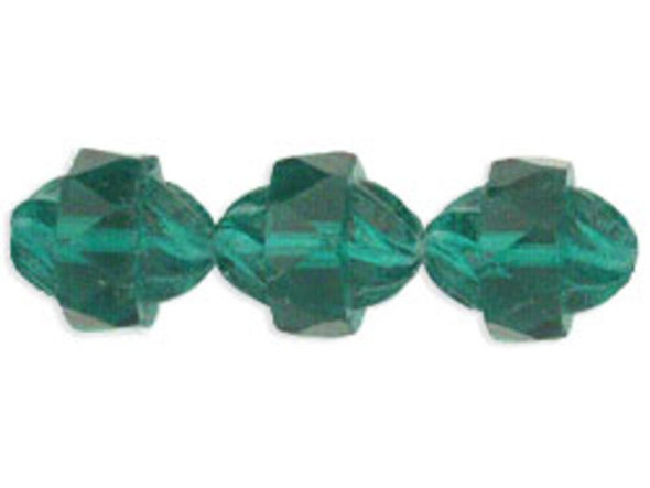 Antique Style Faceted 12 x 9mm - Oval : Emerald (25pcs)