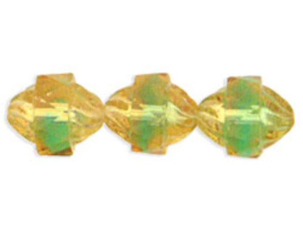 Antique Style Facetted 12 x 9mm - Oval : Topaz/Green (25pcs)