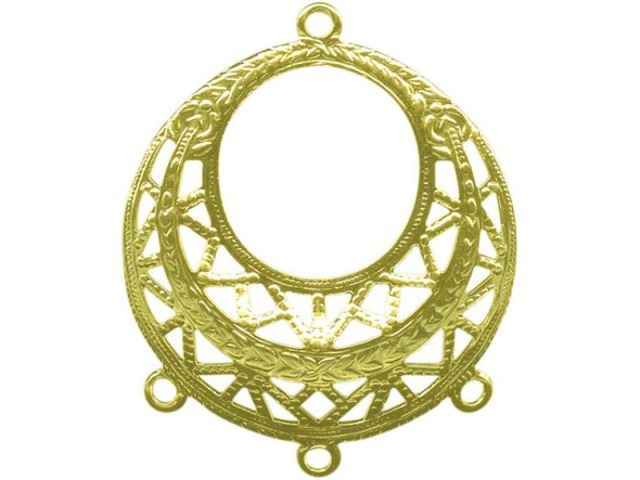 Brass Filigree, Round (12 Pieces)