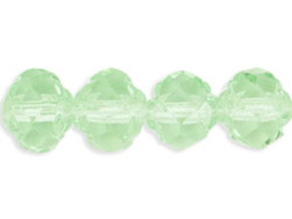 Small Rosebud Fire-Polish 6 x 5mm : Peridot (25pcs)