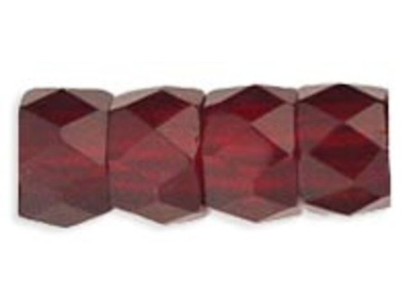 Faceted Crow Beads 6 x 4mm (2.5mm hole) : Garnet (25pcs)