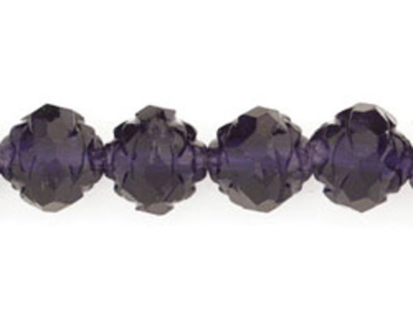 Rosebud Fire-Polish 8 x 7mm : Tanzanite (25pcs)