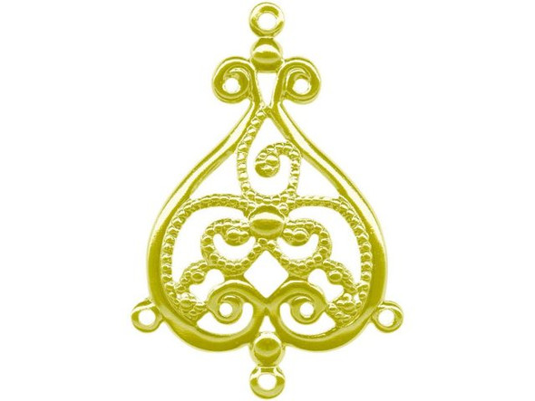 Raw Brass Fancy Spade Filigree Component – Jewelry Making