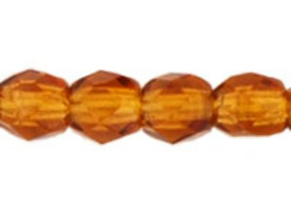 Fire-Polish 3mm : Dark Topaz (50pcs)