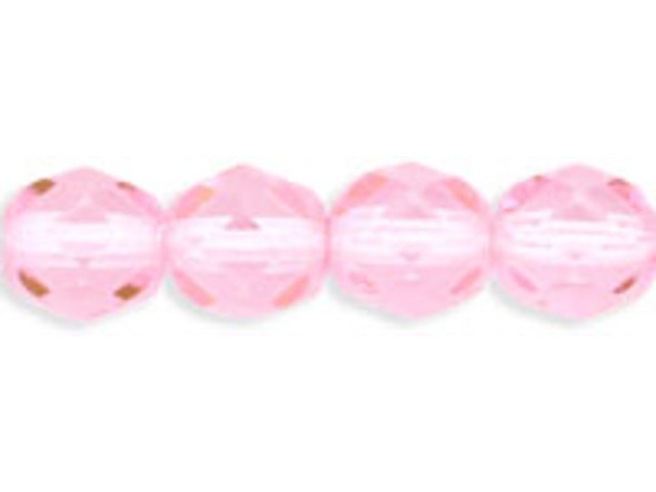 Pearl Coat - Fire-Polish 6mm : Coated - Bright Pink (100pcs)