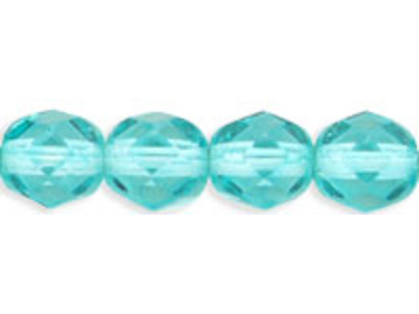 Pearl Coat - Fire-Polish 6mm : Coated - Teal (100pcs)