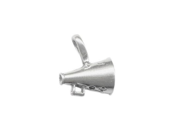 Sterling Silver Megaphone Charm (Each)