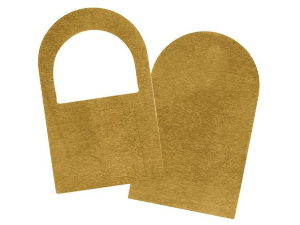 Brass Blank, Rounded Door with Window (10 set pack)