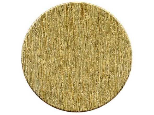 25mm Round Brass Disk, 1 Side Scored (12 Pieces)